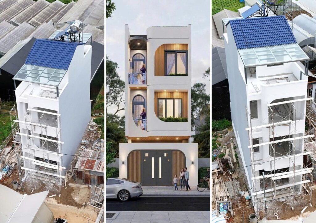 Tiến độ thi công nhà phố 3 tầng tại Phường Lâm Viên Đà Lạt – Kiến Vui