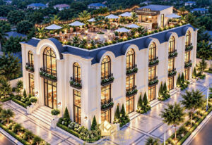 Tổng quan các tuyến móng và mặt bằng đất đào tại công trường The Arch Dalat Resort